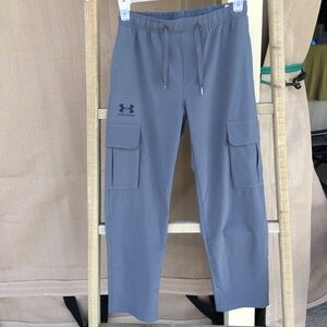Under Armour Youth Medium Gray Cargo Sweat Pants Athleisure